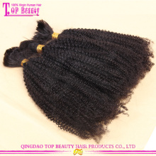 Unprocessed brazilian human hair afro kinky curly hair bulk 30 inch